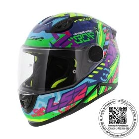 CASCO NIÑO LS2 FF812 KID SVENT AZUL VERDE