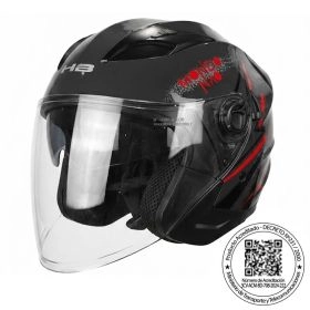 CASCO GHB 708 MONDO NEGRO ROJO