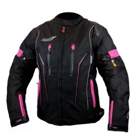 CHAQUETA ATROX CHRONO -1 MUJER NEGRA ROSA