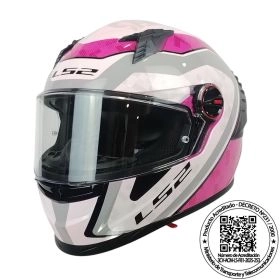 CASCO LS2 FF816 COSMOS STRIKE ROSA GRIS ST