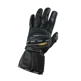 GUANTE ATROX STEEL CUERO Y TEXTIL NEGRO
