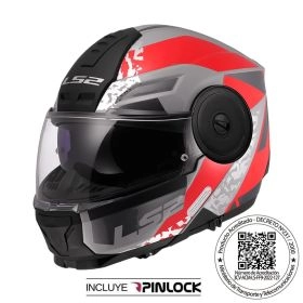 CASCO LS2 FF902 SCOPE II OXYD GRIS ROJO MATE