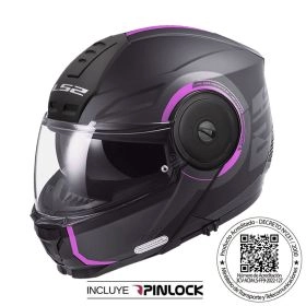 CASCO LS2 FF902 SCOPE II ARCH TITANIO ROSA MATE