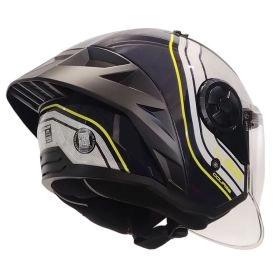 CASCO ABIERTO LS2 OF616 AIRFLOW II COURSE AZUL BLANCO