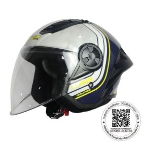 CASCO ABIERTO LS2 OF616 AIRFLOW II COURSE AZUL BLANCO