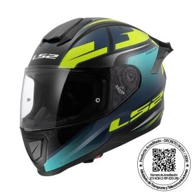 CASCO LS2 FF802 FLASH II IMPACT AZUL AMARILLO MATE
