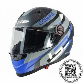 CASCO LS2 FF816 COSMOS MODOK NEGRO AZUL MATE