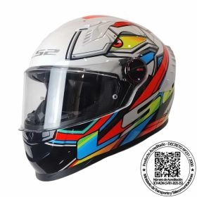 CASCO LS2 FF816 COSMOS XDRON BLANCO NARANJA