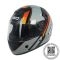 CASCO BLD 878 DOT CYBORG GRIS NARANJA