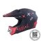 CASCO GHB 818 DOT KRAZY NEGRO ROJO MATTE