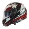 CASCO LS2 FF370 EASY EXTENT NEGRO BLANCO ROJO