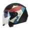 CASCO LS2 OF600 COPTER II RISE NEGRO ROJO AZUL MATE