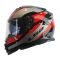 CASCO LS2 FF800 STORM II ROCKER SILVER ROJO