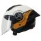 CASCO ABIERTO LS2 OF616 AIRFLOW II COVER BLANCO CAFE
