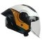 CASCO ABIERTO LS2 OF616 AIRFLOW II COVER BLANCO CAFE
