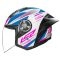 CASCO ABIERTO LS2 OF616 AIRFLOW II DRAZE BLANCO AZUL ROSA