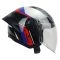 CASCO ABIERTO LS2 OF616 AIRFLOW II RUSH BLANCO AZUL ROJO