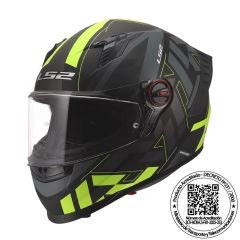 CASCO LS2 FF816 COSMOS PASKAL NEGRO AMARILLO MATE