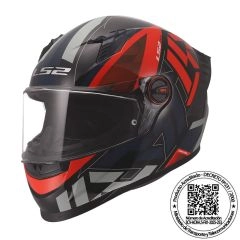 CASCO LS2 FF816 COSMOS PASKAL NEGRO ROJO
