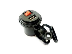 CARGADOR USB CON INTERRUPTOR (VOLANTE) NEGRO