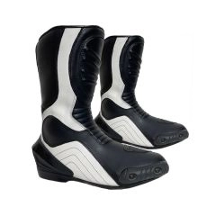 BOTAS VITESE GP54 LARGA CUERO NEGRO BLANCO