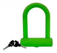 CANDADO SEGURIDAD U-LOCK 170 MM SILICONA VERDE 