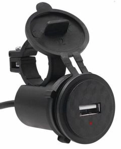 CARGADOR USB (ESPEJO / VOLANTE) NEGRO