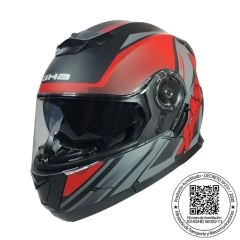 CASCO GHB 160 FAST NEGRO ROJO MATE