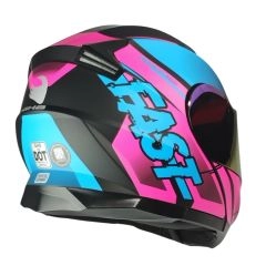 CASCO GHB 160 FAST NEGRO AZUL ROSA MATE MICA TORNASOL