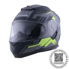CASCO ABATIBLE GHB 160 STRAITS NEGRO AMARILLO MATTE