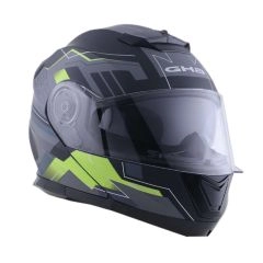 CASCO ABATIBLE GHB 160 STRAITS NEGRO AMARILLO MATTE