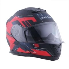 CASCO ABATIBLE GHB 160 STRAITS NEGRO ROJO MATE