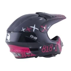 CASCO GHB 818 DOT KRAZY NEGRO ROSA