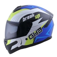 CASCO GHB M-71 BREAK UP GRIS AZUL AMARILLO MICA TINTEADA