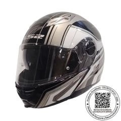 CASCO LS2 FF370 EASY RISE NEGRO BLANCO