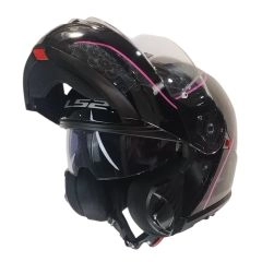 CASCO LS2 FF908 STROBE II LUX NEGRO ROSA