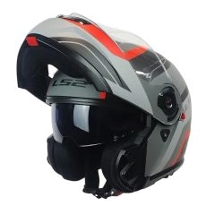 CASCO LS2 FF908 STROBE II MONZA NEGRO GRIS ROJO MATE