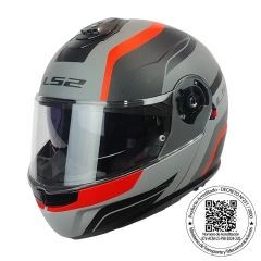 CASCO LS2 FF908 STROBE II MONZA NEGRO GRIS ROJO MATE