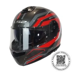 CASCO LS2 FF908 STROBE II PHANTOM TITANIO GRIS ROJO