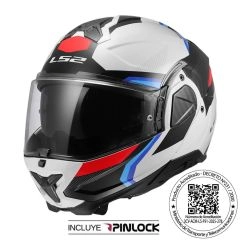 CASCO LS2 FF910 ADVANT II TRIPLE BLANCO AZUL ROJO
