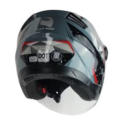 CASCO GHB 708 NET GRIS NEGRO ROJO