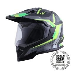 CASCO GHB 819-7 CHALLENGER NEGRO AMARILLO VERDE