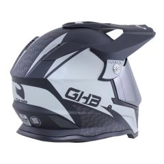 CASCO GHB 819-7 SQUALO NEGRO GRIS MATE MICA IRIDIUM SILVER