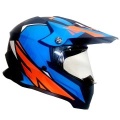 CASCO GHB 819-7 ZKIT AZUL NARANJO MATE