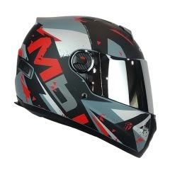 CASCO GHB M-61 GROW NEGRO GRIS ROJO MATE MICA IRIDIUM SILVER