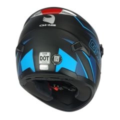 CASCO GHB M-61 KRAXEN AZUL NEGRO MATE MICA TINTEADA AZUL