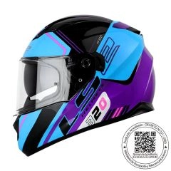 CASCO INTEGRAL LS2 FF320 STREAM EVO SCHE AZUL MORADO