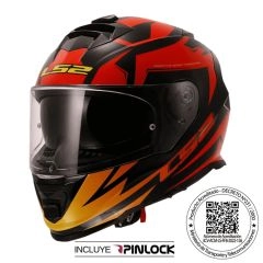 CASCO LS2 FF800 STORM II ATOMIK ROJO SHADOW