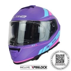 CASCO LS2 FF800 STORM II FIST MORADO AZUL MATE