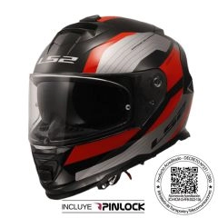 CASCO LS2 FF800 STORM II ROCKER SILVER ROJO